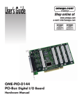 Omega OME-PIO-D144 User's Manual