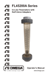 Omega FLOWMETER FL45200A User's Manual