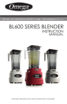 Omega Blender BL600 User's Manual