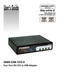 Omega Vehicle Security OMG-USB-232-4 User's Manual