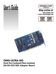 Omega Vehicle Security ISA RS-422 User's Manual