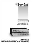 Omega Vehicle Security DRA-DCC-8 User's Manual