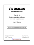Omega Vehicle Security DAQ-16 User's Manual