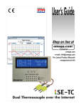 Omega Speaker Systems Dual Thermocouple Over the Internet iSE-TC User's Manual