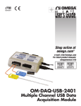 Omega Engineering OM-DAQ-USB-2401 User's Manual