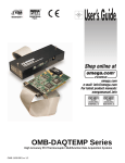 Omega Engineering OMB-DAQTEMP Series User's Manual