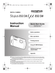Olympus Stylus 850 SW Instruction Manual