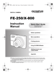 Olympus FE-250/X-800 User's Manual