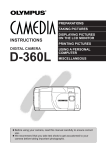 Olympus Camedia D-360L Operating Instructions