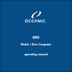 Oceanic Watch / Dive Computer GEO User's Manual