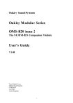 Oakley MOTM-820 User's Manual