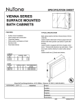 NuTone Surface Mounted Bath Cabinets Vienna Series User's Manual