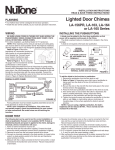 NuTone LA-165 User's Manual