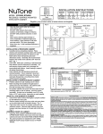 NuTone B703850 User's Manual