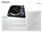 Numark Industries Turntable TTXusb User's Manual