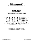 Numark Industries CM-100 User's Manual