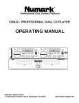 Numark Industries CDN22 User's Manual