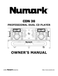 Numark Industries CDN 36 User's Manual