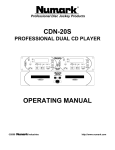 Numark Industries CDN-20S User's Manual