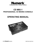 Numark Industries CD MIX-1 User's Manual