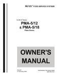 Nu-Vu Oven PMA -5/12 User's Manual