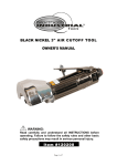 Northern Industrial Tools BLACK NICKEL 3" AIR CUTOFF TOOL User's Manual