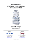 Nortel Networks VPN Router and Client Workstation 7.11 User's Manual