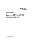 Nortel Networks Nortel Passport 4400 User's Manual