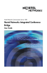 Nortel Networks Integrated Conference Bridge User's Manual