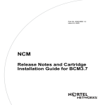 Nortel Networks Cartridge User's Manual