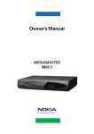 Nokia Mediamaster 9860 S User's Manual