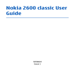Nokia 2600 classic User Guide