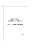Nlynx ADSL Ethernet Router User's Manual
