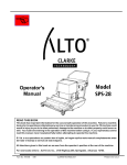 Nilfisk-ALTO SPS-28 E User's Manual