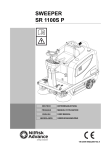Nilfisk-Advance America SR 1100S User's Manual