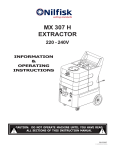 Nilfisk-Advance America MX 307 H User's Manual