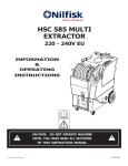 Nilfisk-Advance America HSC 585 User's Manual