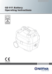 Nilfisk-Advance America GD 911 User's Manual