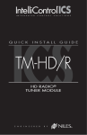 Niles Audio TM-HD/R User's Manual