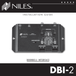 Niles Audio Door DBI-2 User's Manual