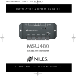 Niles Audio MSU480 User's Manual