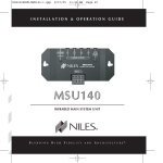 Niles Audio MSU140 User's Manual