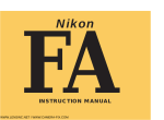 Nikon FA Film Camera FA User's Manual
