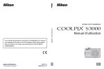 Nikon Coolpix S3000 User's Manual