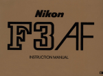 Nikon Camera F3AF User's Manual