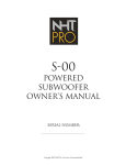 NHT S-00 Powered User's Manual