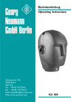 Neumann.Berlin Dummy Head KU 100 User's Manual