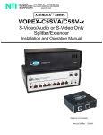 Network Technologies VOPEX-C5SV-x User's Manual