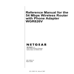 Netgear WGR826V User's Manual