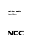 NEC XV17+ User's Manual